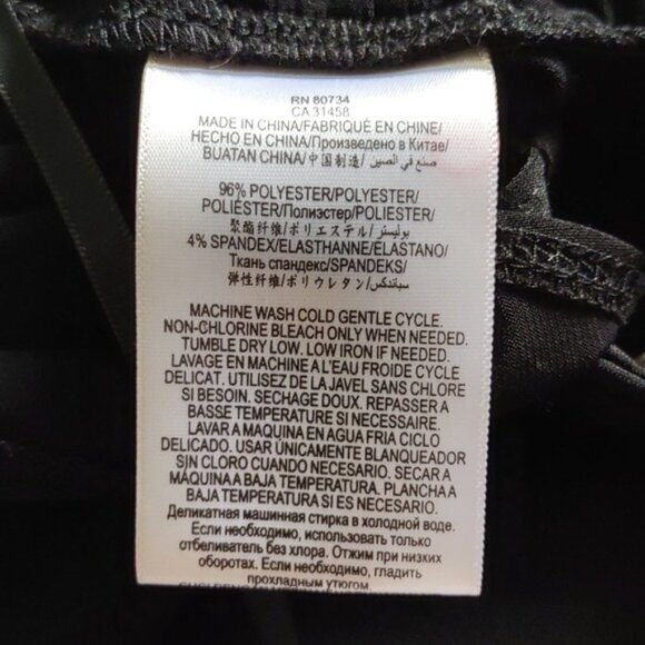 BCBGeneration Black T Back Elastic Waist Stretchy Hip Pockets Jumpsuit Size S - Picture 6 of 8